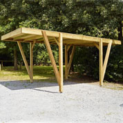 carport en bois viso - 6 x 6 m